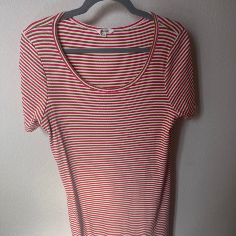 Madewell striped t-shirt dress size Medium